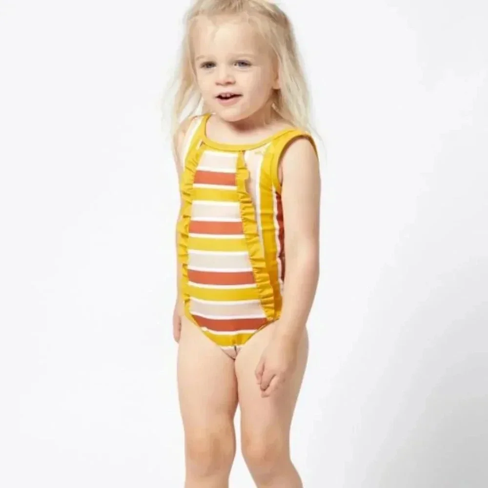 Girl's Seaesta Surf Deep Sea Tangle Swimsuit, size 5/6